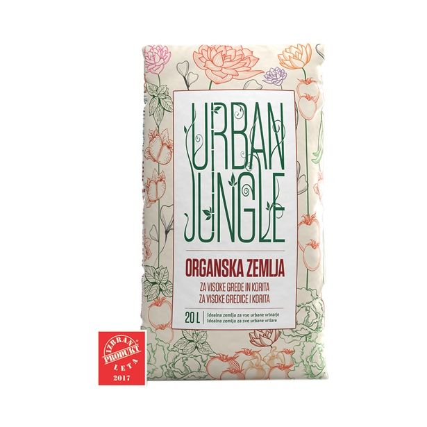SUBSTRAT ZA PRIDELAVO URBAN JUNGLE ORGANSKA ZEMLJA ZA VISOKE GREDE IN KORITA 20L