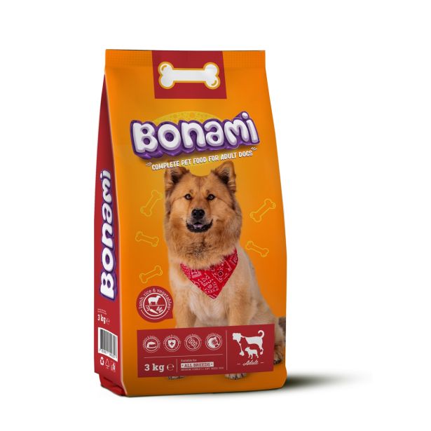 SUHA HRANA ZA PSA BONAMI BRIKETI JAGNJETINA & RIŽ ZELENJAVA 3 KG