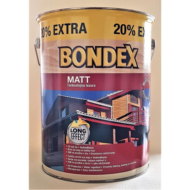 TANKOSLOJNI PREMAZ BONDEX MATT 5L + 1L 010 RDEČI BOR