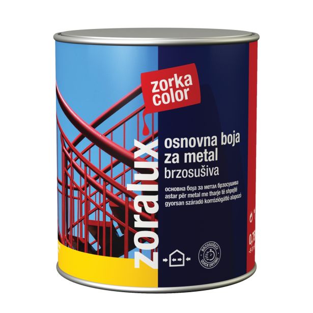 TEMELJNI PREMAZ ZORKA DEKOR ZORALUX OSNOVNA SIVA 0.75 L 7001 HITROSUŠEČI