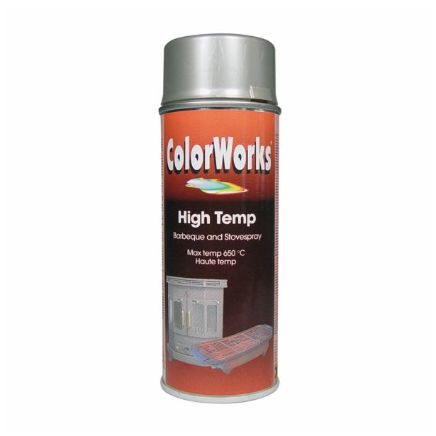 TEMPERATURNI SPREJ COLORWORKS HIGH TEMP 600°C 400 ML SREBRNI - OGNJEODPOREN