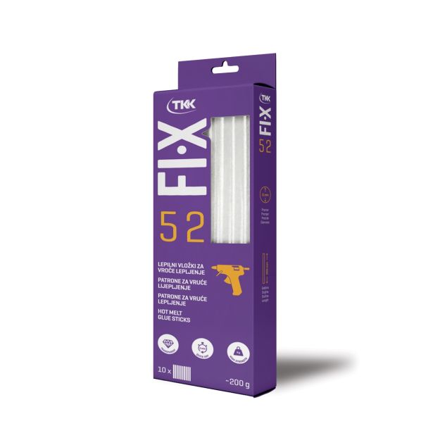 TEST SPR. VROČE LEPLJENJE FIX 52 LEPILNI VLOŽKI 200 G