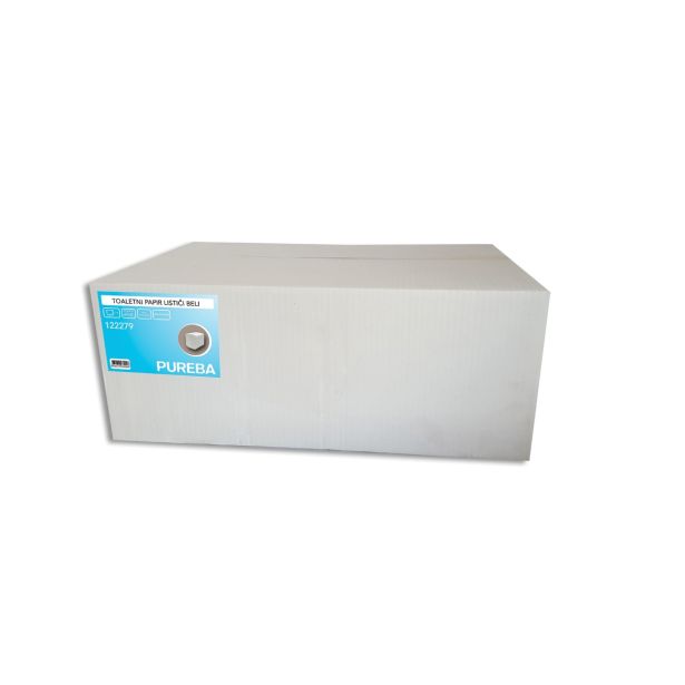 TOALETNI PAPIR PUREBA LISTIČI 2-SL. BELI PUREBA 225 LIST/40 PAK=9000 KOS