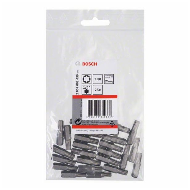 TORX NASTAVEK C6,3 BOSCH T30 25 MM 25 KOS