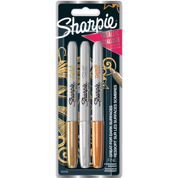 USTVARJALNI SET SHARPIE MARKER SHARPIE FINE 3/1 METALLIC-BLISTER