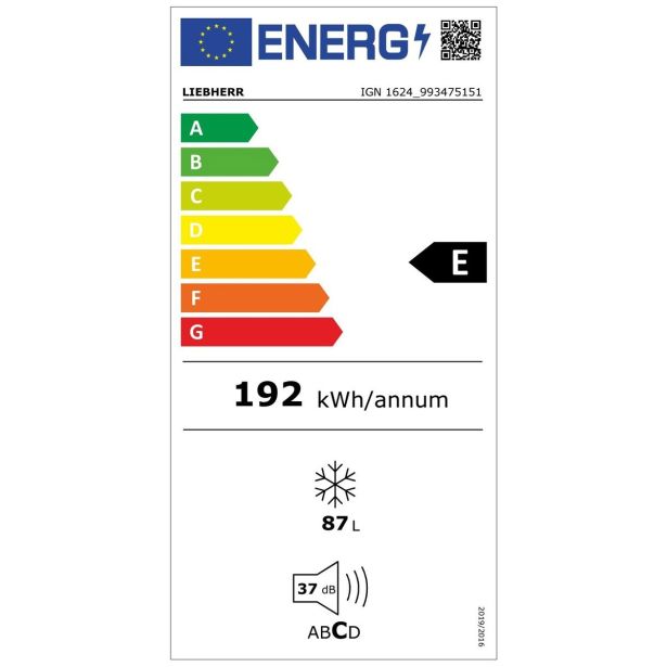 VGRADNA ZAMRZOVALNA OMARA LIEBHERR IGN 1624