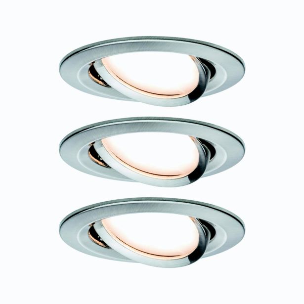 VGRADNI LED REFLEKTOR RL NOVA COIN 3X6.5W 3SDIM OKROG. BRUŠ.JEKLO/ALU GIB