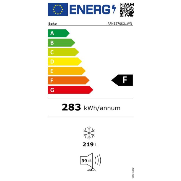 ZAMRZOVALNA OMARA BEKO RFNE270K31WN