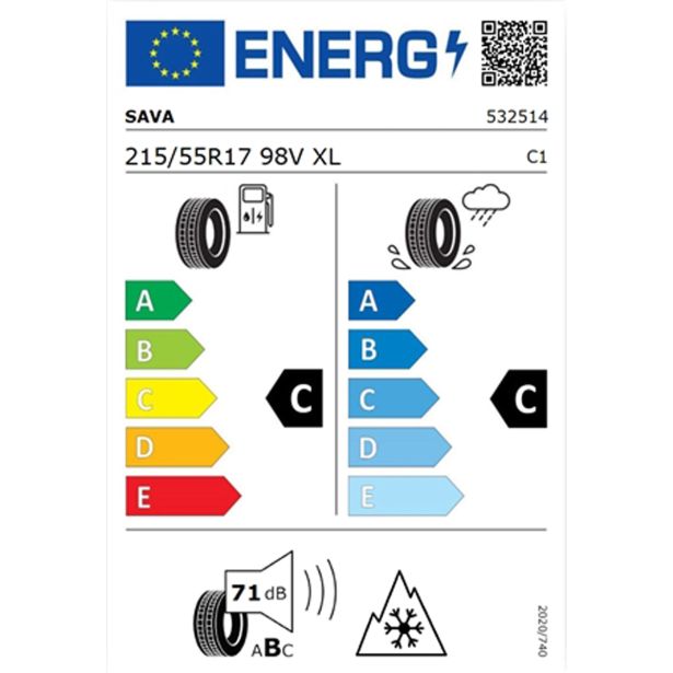ZIMSKA GUMA SAVA 215/55R17 98V XL FR ESKIMO HP2
