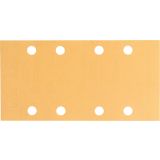 10-DELNI SET SAMOPRITRDILNIH BRUSNIH LISTOV BOSCH 93X185 MM K40 8 LUKENJ RUMENA BARVA ZA LES