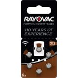 ALKALNI BATERIJSKI VLOŽEK RAYOVAC HA312 (PR41) BL/6 ZA SLUŠNI APARAT