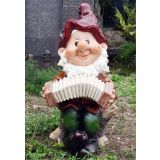 FIGURA, OKRASNA PALČEK S HARMONIKO VIŠ 48CM