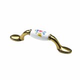 POHIŠTVENI ROČAJ HETTICH DIY 76 MM, Z ROŽICO MS/PORCELAN