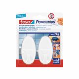 SAMOLEPILNI IZDELEK TESA POWERSTRIPS KLJUKICA OVALNA BELA 2 KOSA