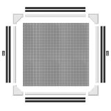 SCHELLENBERG MAGNETNI OKVIR ZA OKNO Z ZAŠČITNO MREŽO PROTI INSEKTOM IZ FIBERGLASA 120X120 CM BEL