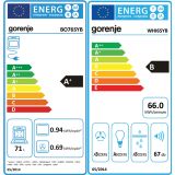 VGRADNA PEČICA + PLOŠČA GORENJE BO76SYB + IT643SYB + WHI6SYB