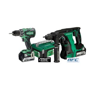 AKUMULATORSKI VRTALNIK HITACHI DS18DBSL + AKUMULATORSKO VRTALNO KLADIVO HITACHI DH18DBL