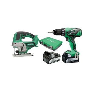 AKUMULATORSKI VRTALNIK VIJAČNIK HITACHI DS18DBEL-WJ + AKUMULATORSKA VBODNA ŽAGA HITACHI CJ18DGL