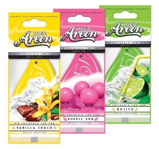 AREON OSVEŽILEC ZA AVTO MON 3X VANILLA CHOCO, BUBBLE GUM, MOJITO