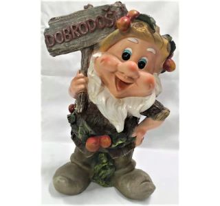 FIGURA, OKRASNA PALČEK S TABLO DOBRODOŠLI VIŠ. 33 CM