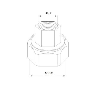 NADOM.DEL ZA ČRPALKO GRUNDFOS PRIVIJALI 38.1MM-25.4 MM ZA ČRPALKO 25.4 MM (1 -)