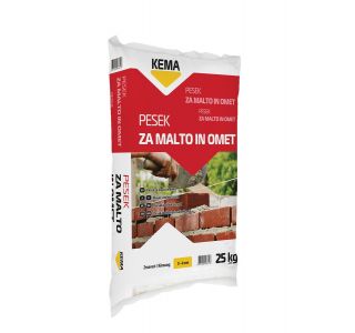 PESEK KEMA ZA MALTO IN OMET 0-4 MM VLAŽEN 25 KG