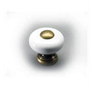 POHIŠTVENI ROČAJ HETTICH DIY GUMB FI 26 MM PORCELAN, BEL
