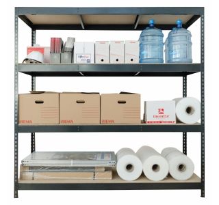 REGAL AR SHELVING 200X200X70 CM, 4 POLICE 450 KG/POLICO, TEMNO SIV