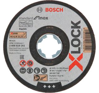 REZALNA PLOŠČA ZA RF BOSCH 10-DELNI SET 115X1X22.23 MM X-LOCK WA 60 T BF