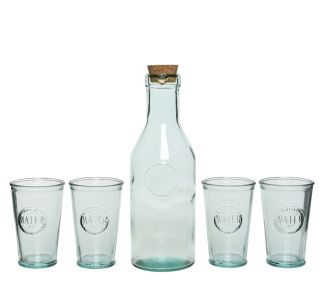 SERVIRNA POSODA ZA PIJAČE DECORIS SET STEKLENICE ZA VODO IN 4 KOZARCI