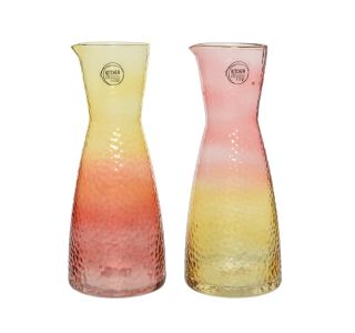 SERVIRNI VRČ DECORIS 1.5L KARAFA Z ZLATIM ROB. REDEČE RUMENI