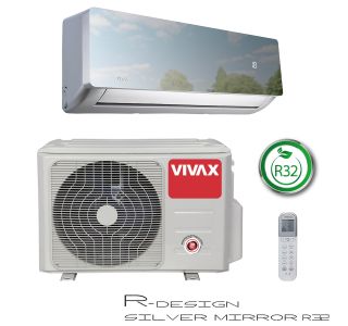 SPLIT ENOJNA INVERTER VIVAX ACP-12CH35AERI SI. MIRROR 3.5KW, NOTR+ZUN ENOTA