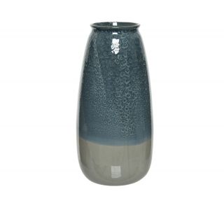 VAZA DECORIS Z GLAZURO 20X42 CM MODRO SIVA