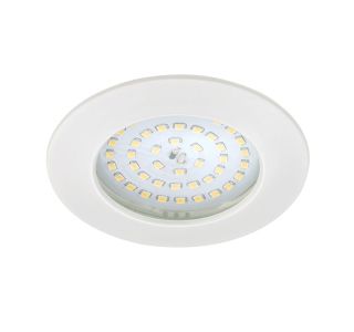 VGRADNA STROPNA SVETILKA PRISMA 1X10.5W LED, FI=100 MM BELA, OKR., IP44