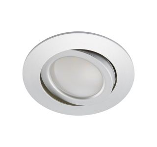 VGRADNA STROPNA SVETILKA PRISMA 1X5W LED,FI=75MM GIBLJIVA ALUMINIJ, OKR., IP23