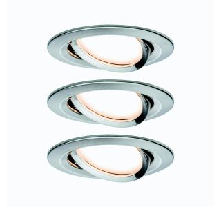 VGRADNI LED REFLEKTOR RL NOVA COIN 3X6.5W 3SDIM OKROG. BRUŠ.JEKLO/ALU GIB
