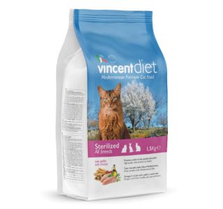 VINCENT DIET STERILIZED HRANA ZA MAČKE 1,5KG